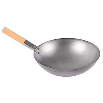 sartén wok de acero al carbon